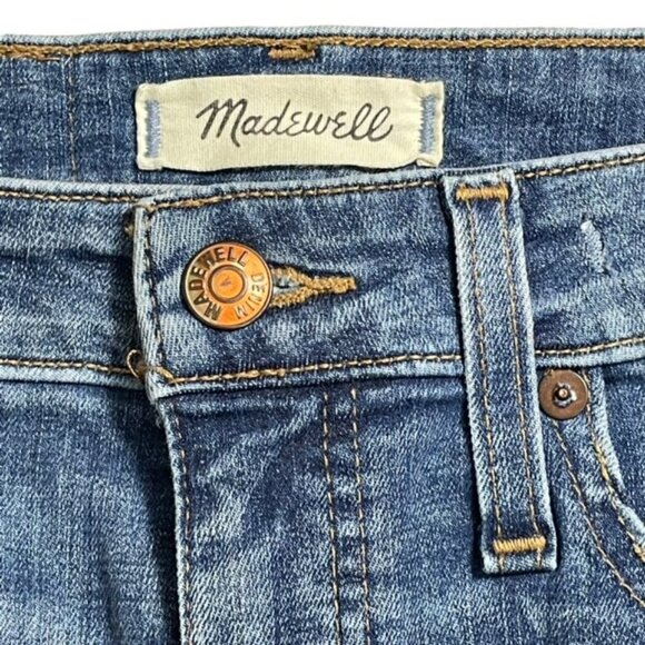 MADEWELL Distressed Curvy High-Rise Raw Hem Skinny Jeans - Size 25 - Picture 12 of 15